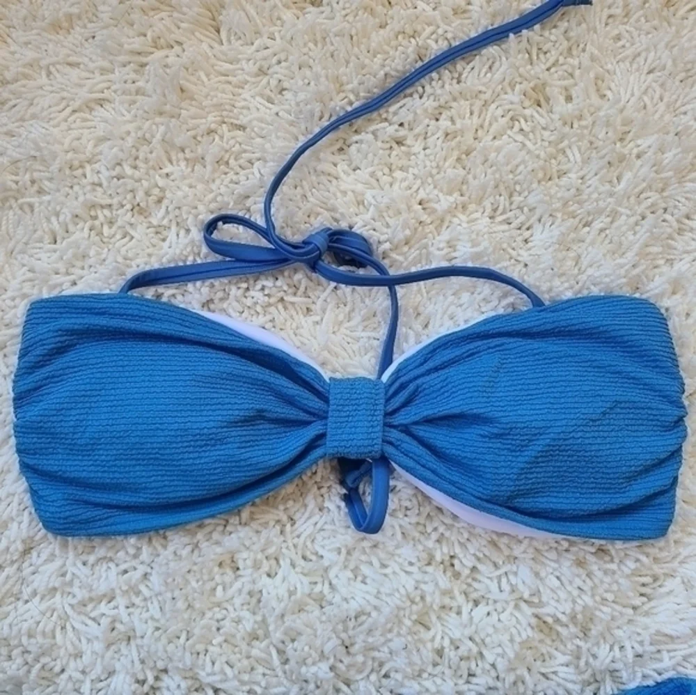 Asbayson Blue Bandeau‎ Padded Bikini Swimsuit
